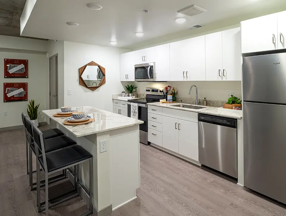 kitchen with stainless steel appliances