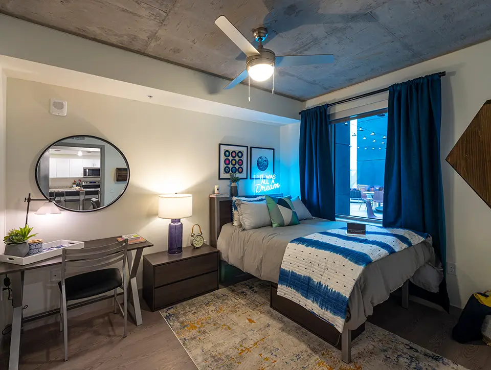 apartment studio bedroom